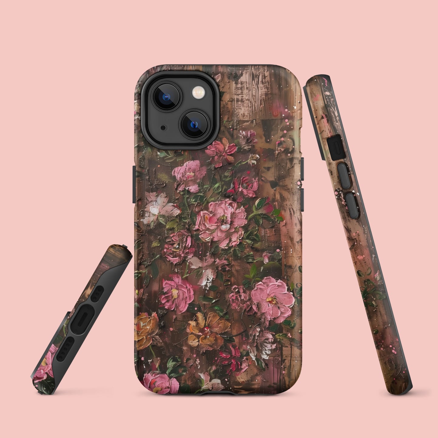 Pink Roses Cottage Core Tough Case For iPhone