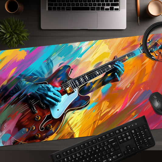 Brilliant Guitarist Vibrant Song Extended XL Gaming Mouse Pad