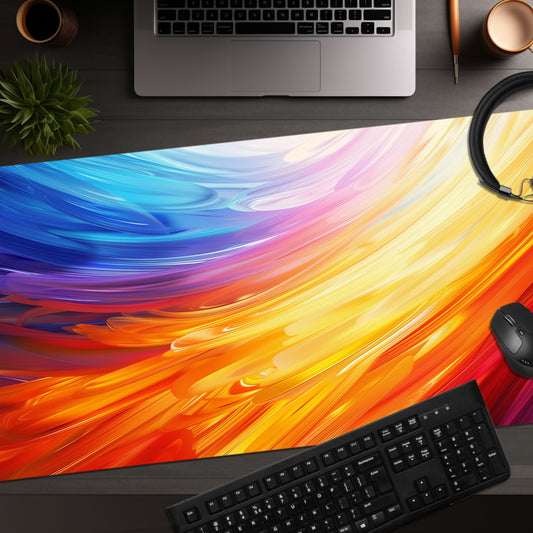 Abstract Rainbow Modern Art Extended XL Gaming Mouse Pad