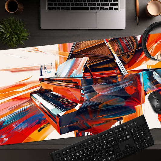 Energetic Lively Grand Piano Musical Extended XL Gaming Mouse Pad