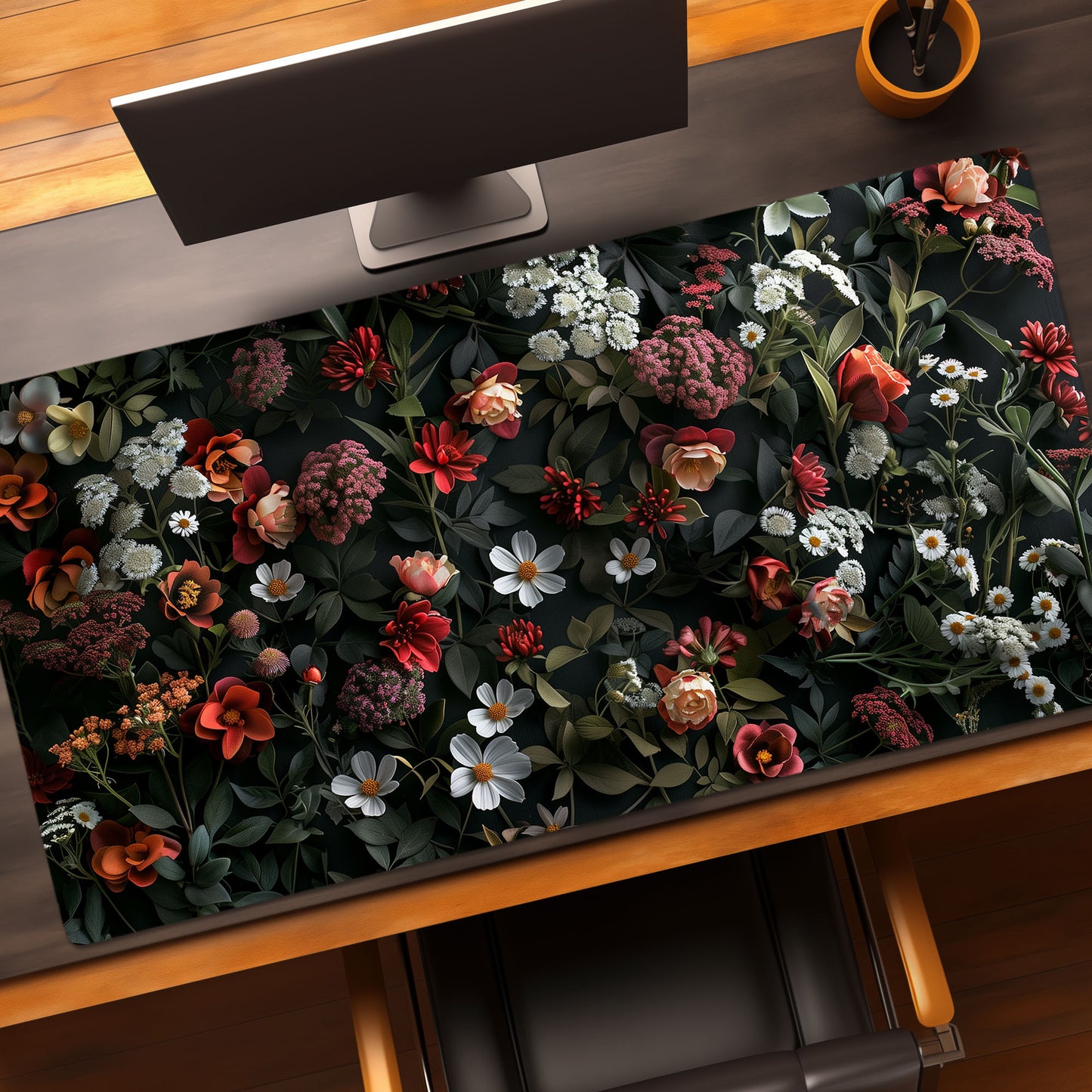 Cottagecore Moody Floral Extended XL Gaming Mouse Pad