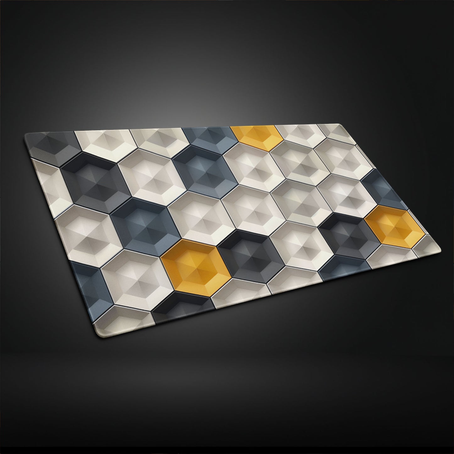 3D Abstract Honeycomb Hexagon Extended XL Gaming Mouse Pad