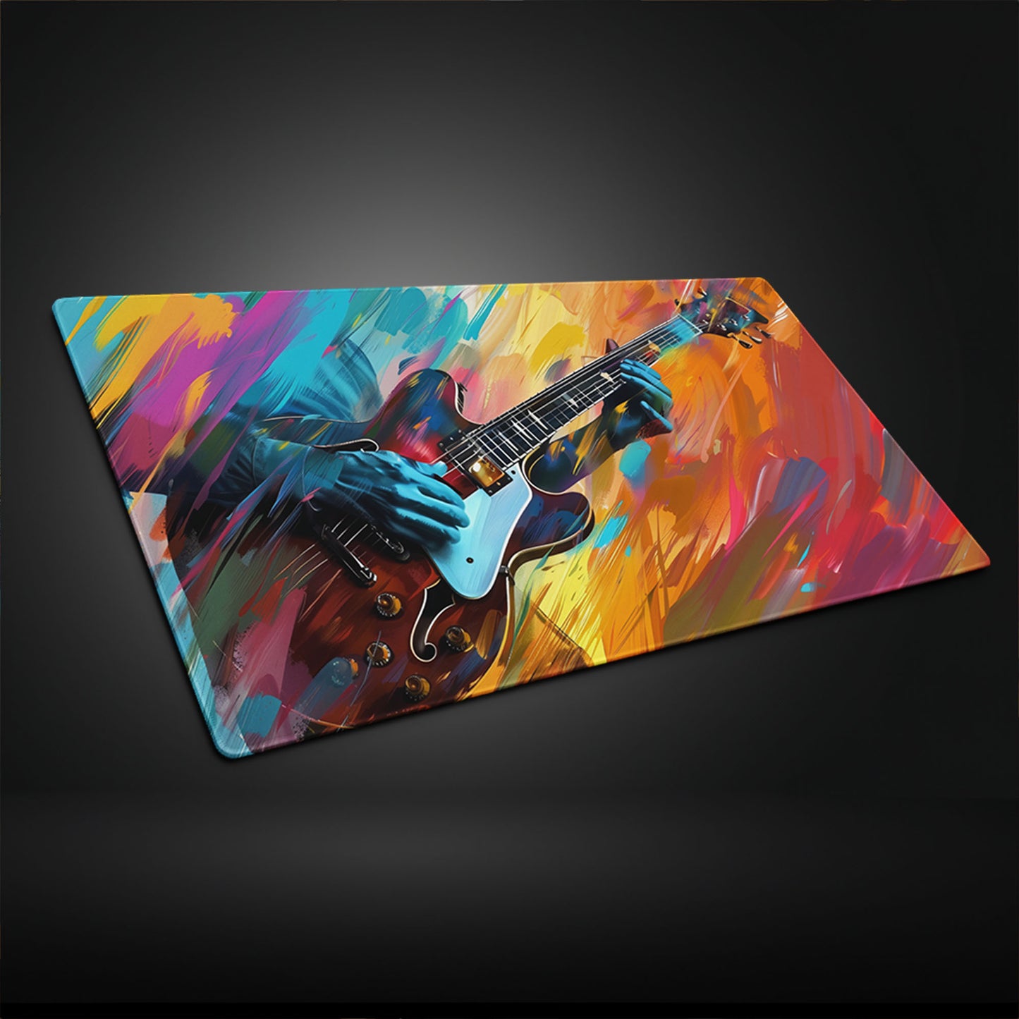 Brilliant Guitarist Vibrant Song Extended XL Gaming Mouse Pad