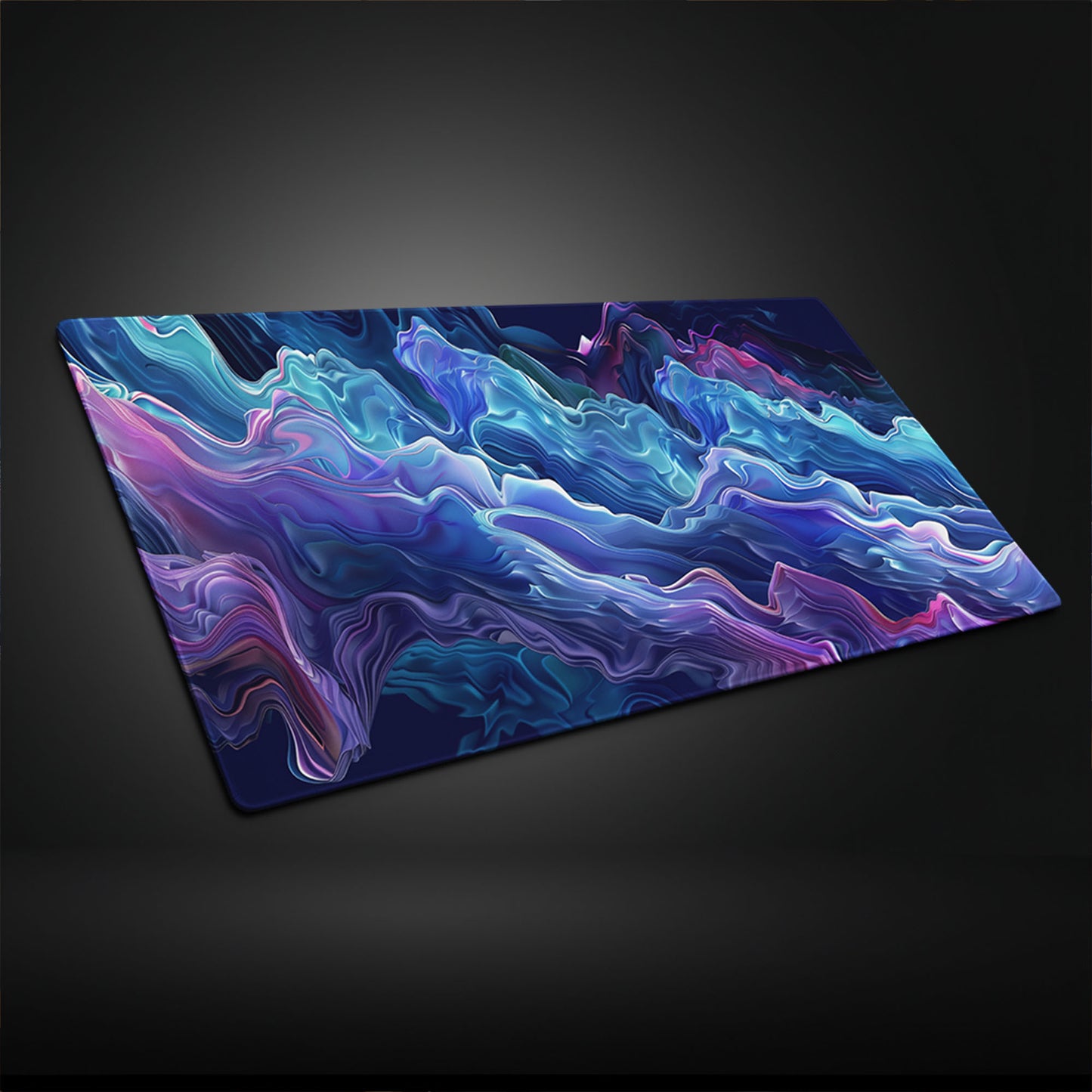 Liquid Blue And Purple Paint Rock Formation Extended XL Gaming Mouse Pad