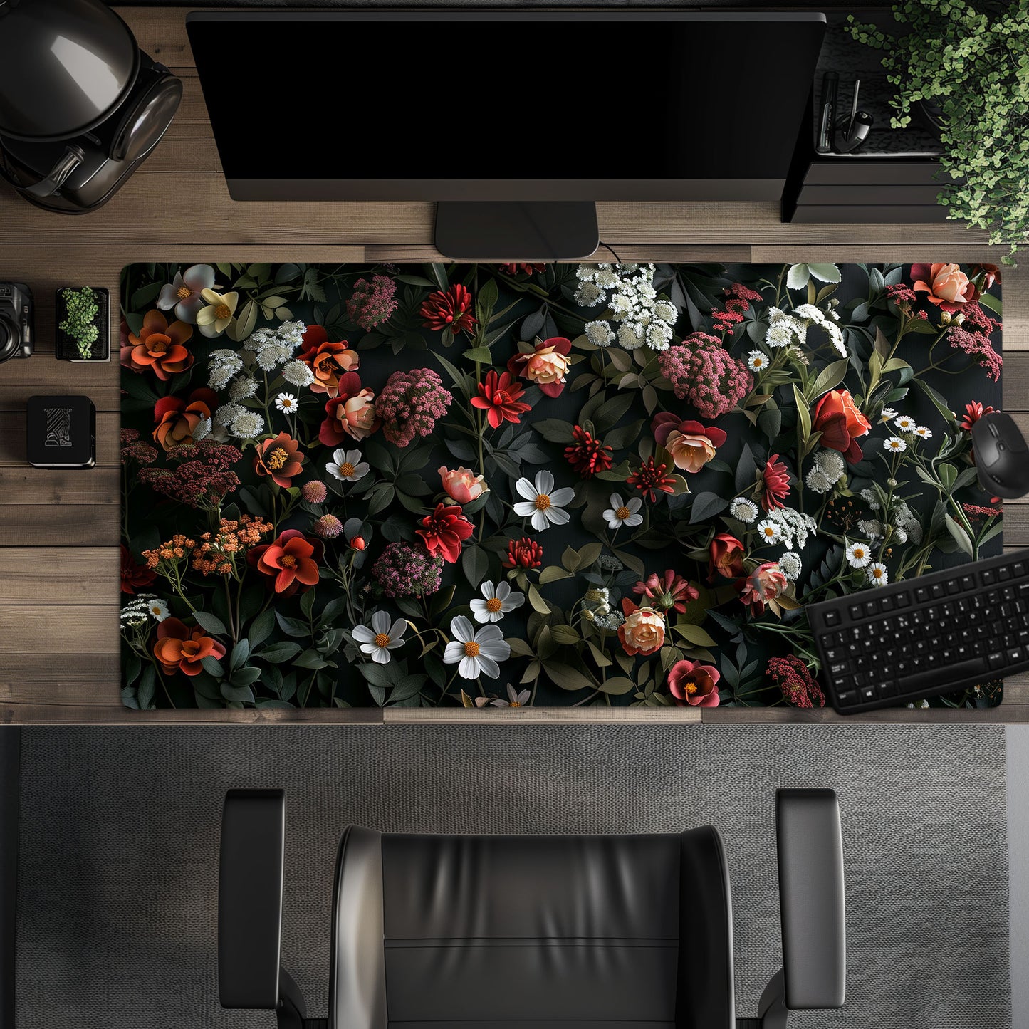 Cottagecore Moody Floral Extended XL Gaming Mouse Pad