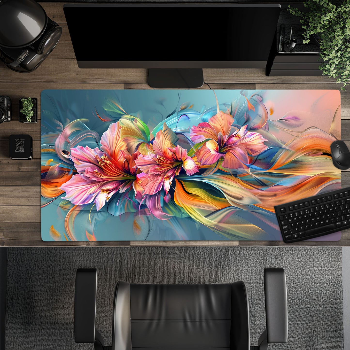 Stargazer Lilies Bouquet Flowers Extended XL Gaming Mouse Pad