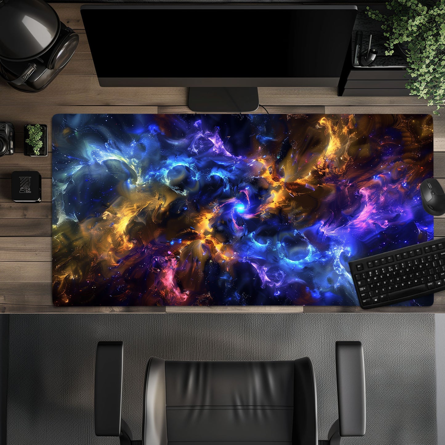 Mesmerizing Electric Galaxy Universe Outer Space Extended XL Gaming Mouse Pad