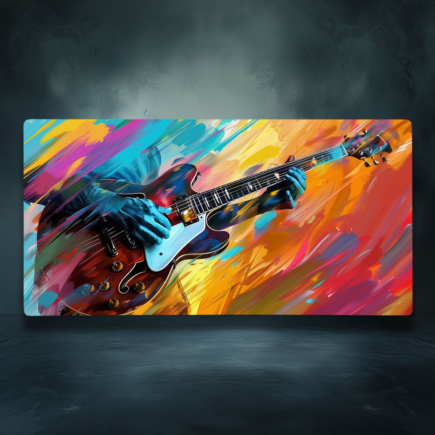 Brilliant Guitarist Vibrant Song Extended XL Gaming Mouse Pad