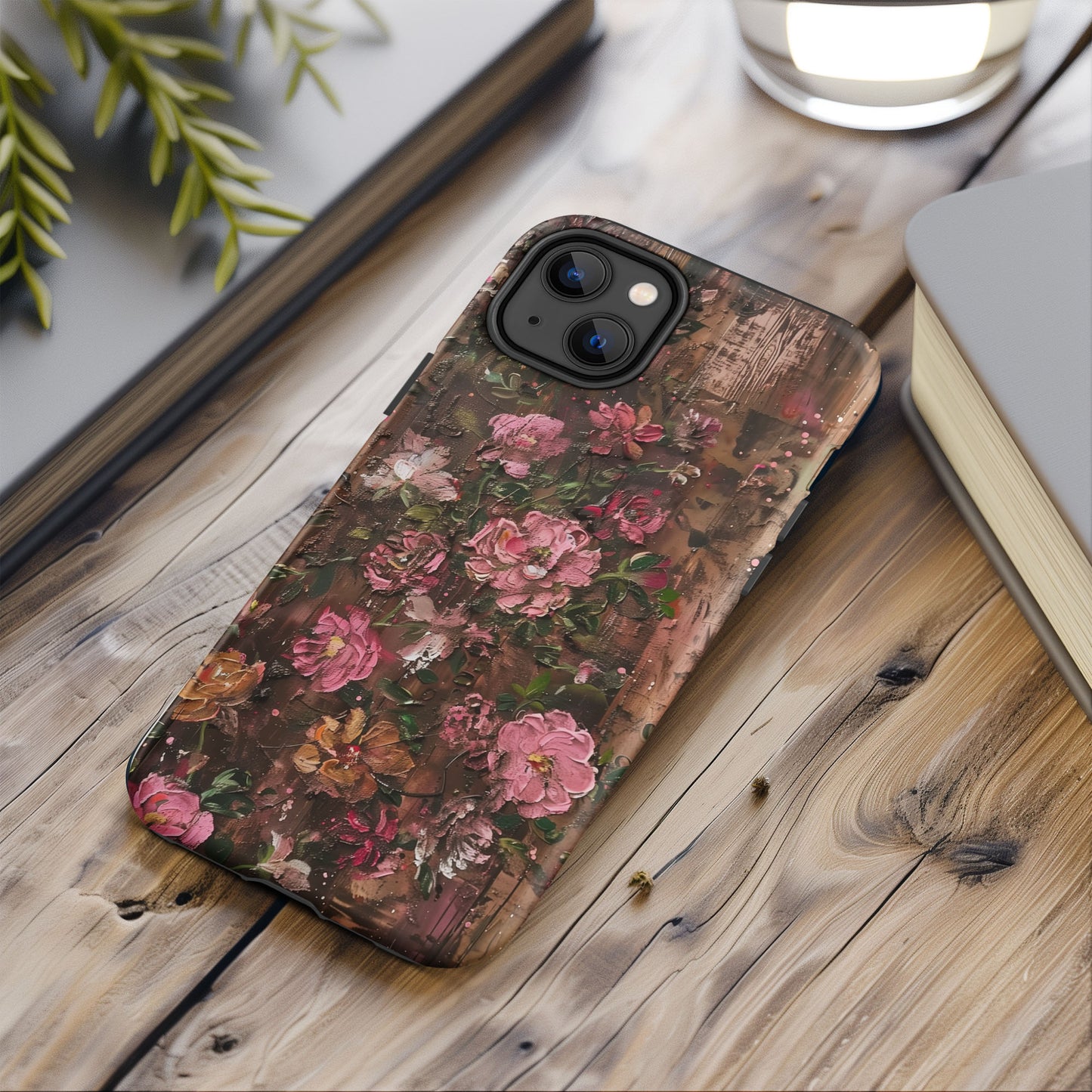 Pink Roses Cottage Core Tough Case For iPhone