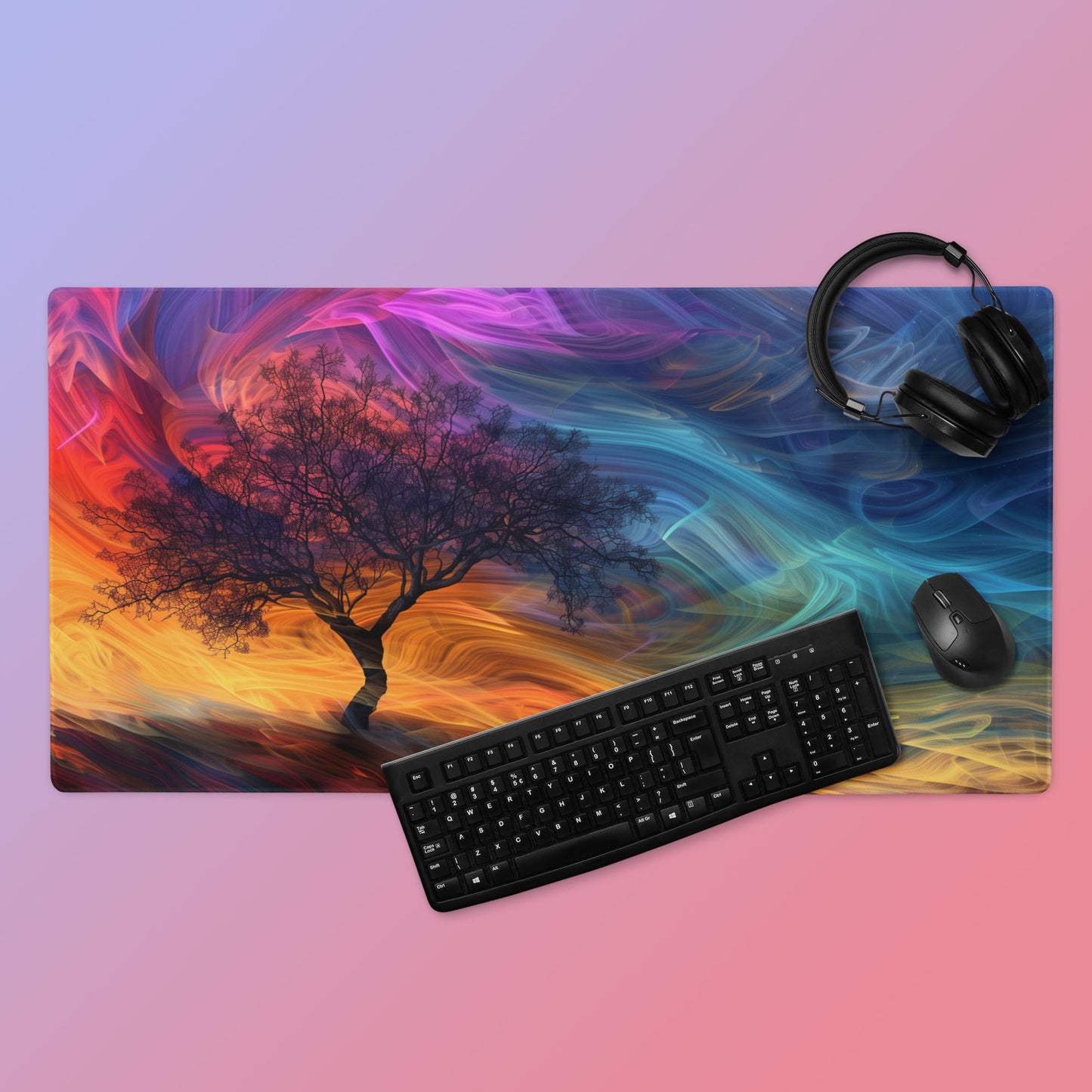 Abstract Tree In A Dreamlike World Extended XL Gaming Mouse Pad