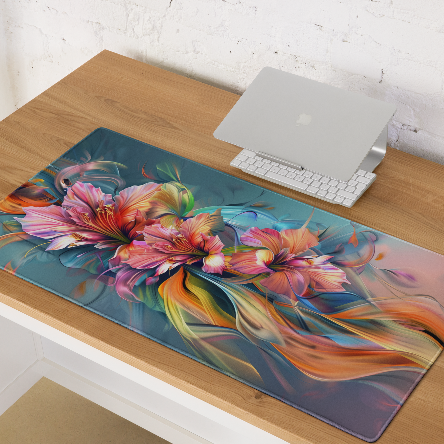 Stargazer Lilies Bouquet Flowers Extended XL Gaming Mouse Pad