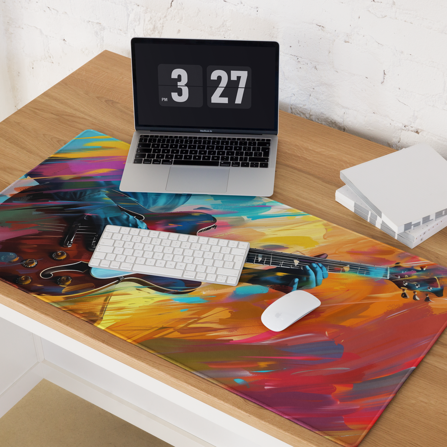 Brilliant Guitarist Vibrant Song Extended XL Gaming Mouse Pad